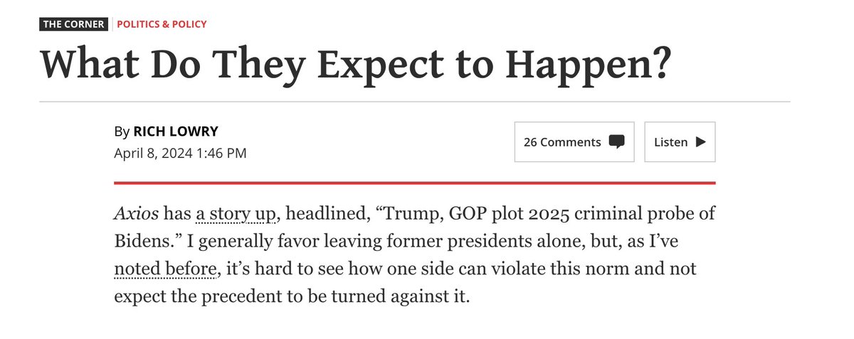 It is dishonest to conflate 'something something we will tell you later' with facts and evidence that are now being presented in courtrooms across America against Trump. There isn't a 'precedent to be turned against' because the situations are not comparable.