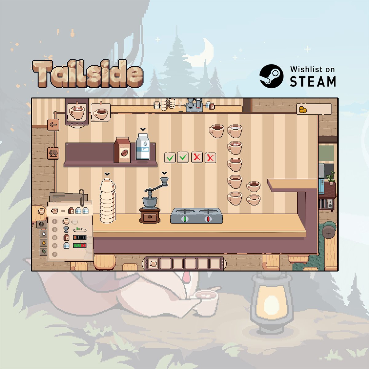Coffee Beans 🦊 Tailside (OUT NOW on Steam!) tweet media
