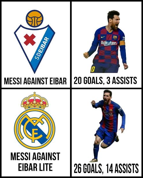 @TrollFootball Messi against Eiber lite