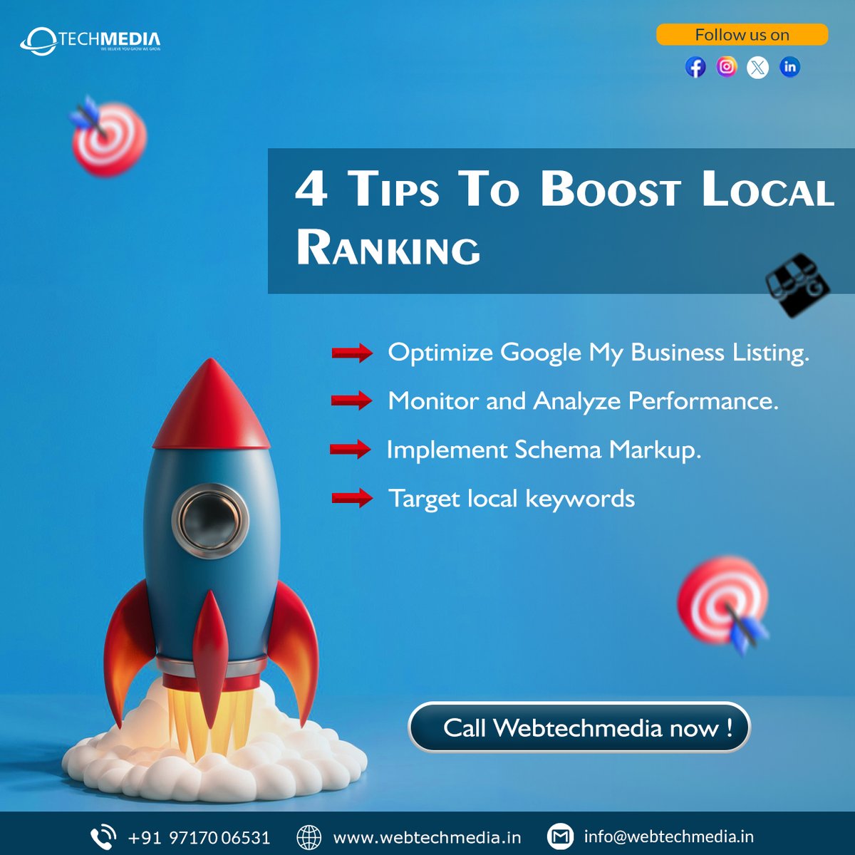 TechmediaWeb's tweet photo. Unlock Local Visibility with Web TechMedia! 🌟Boost your business's local ranking with these 4 essential tips.
Ready to dominate your local market? Let Web TechMedia be your guide.

📲 Take Action Now +91-9717006531

#localranking #BOOST #SocialMediaTips #digitalmarketingagency https://t.co/5Uw2ba8wDB