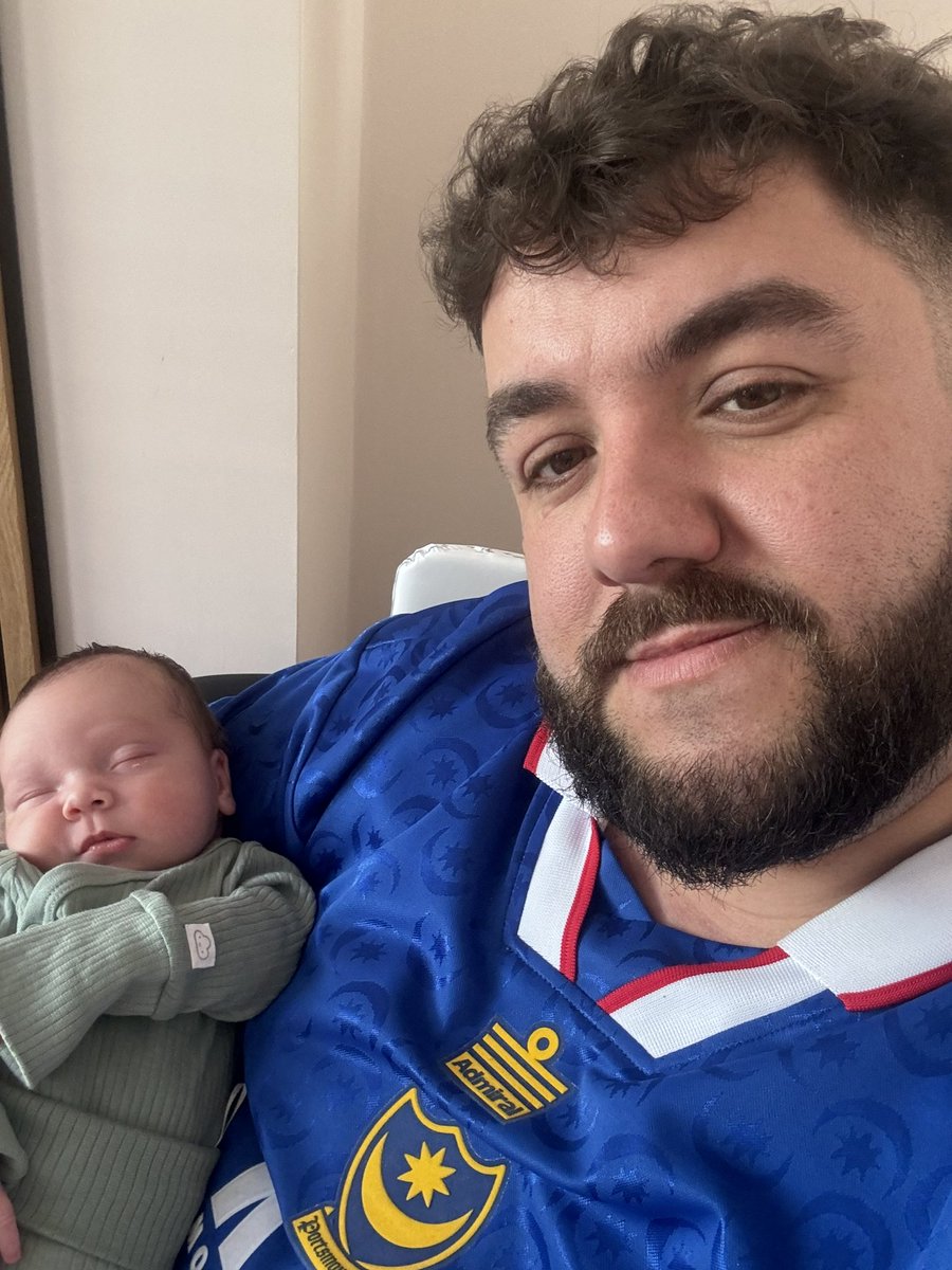 Welcome to the #pompey family my little nephew 💙 Discharged from NICU on Tuesday and got to see the blues promoted as champions What a boy 💙💙