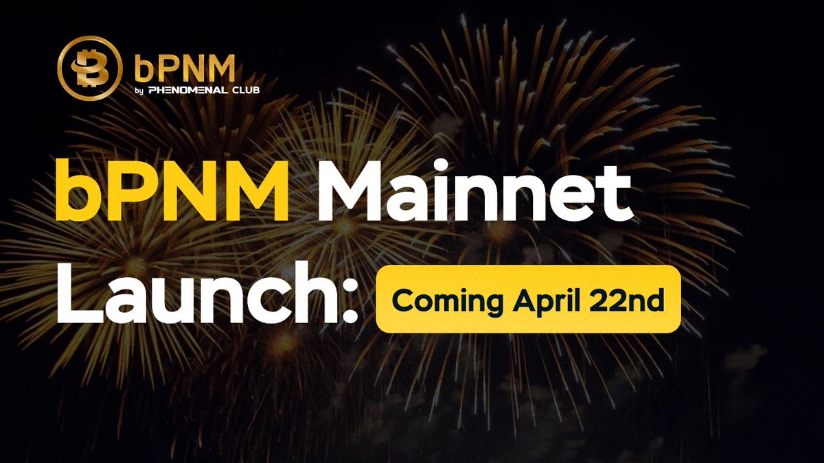 dpnmdefi's tweet photo. ๐ #bPNM Mainnet is launching this Monday, April 22nd!
Here's what you can expect:
๐ Liquidity status activation, allowing you to receive exclusive privileges
๐ Use of #GWT to optimize your experience and increase the efficiency
Find more at:
๐https://t.co/rx8E23g58I https://t.co/pAtsCdHH3i