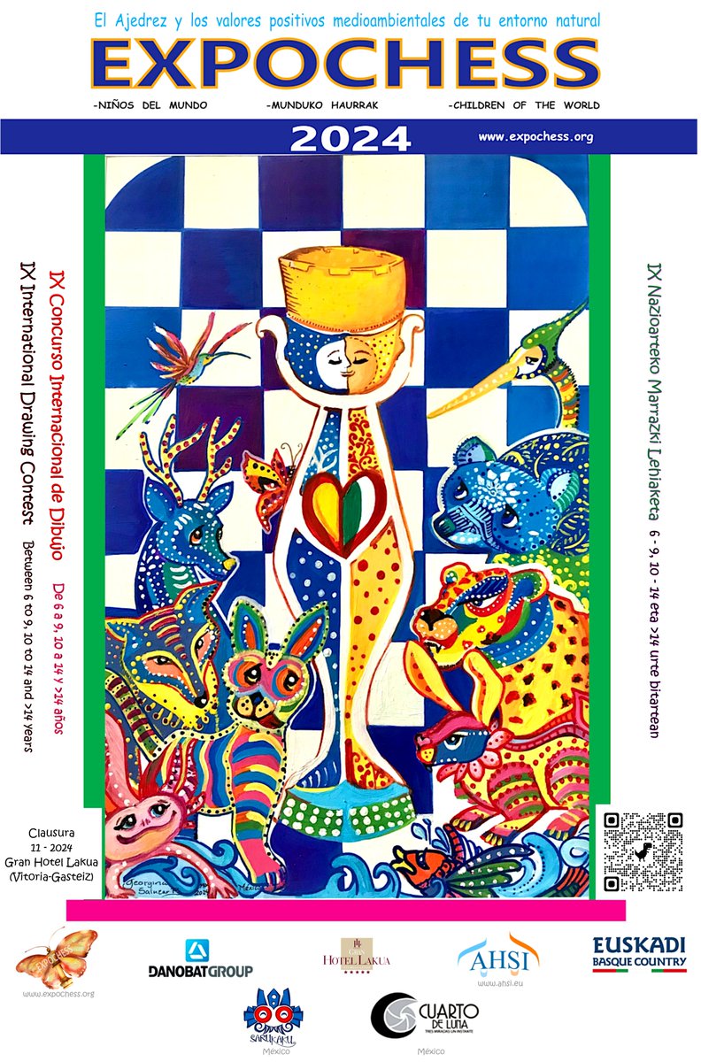 expochess64's tweet photo. ¡Descubre el nuevo póster de la IX Edición del Concurso Internacional de Dibujo #EXPOCHESS!
-
Discover the new poster for the 9th Edition of the EXPOCHESS International Drawing Contest!
-
Aurkitu EXPOCHESS Nazioarteko IX. Marrazki Lehiaketaren kartel berria!
#Ajedrez #Chess #Xake https://t.co/UjdtG2Mq3v