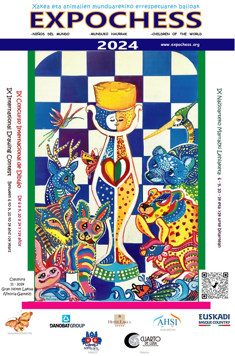expochess64's tweet photo. ¡Descubre el nuevo póster de la IX Edición del Concurso Internacional de Dibujo #EXPOCHESS!
-
Discover the new poster for the 9th Edition of the EXPOCHESS International Drawing Contest!
-
Aurkitu EXPOCHESS Nazioarteko IX. Marrazki Lehiaketaren kartel berria!
#Ajedrez #Chess #Xake https://t.co/UjdtG2Mq3v