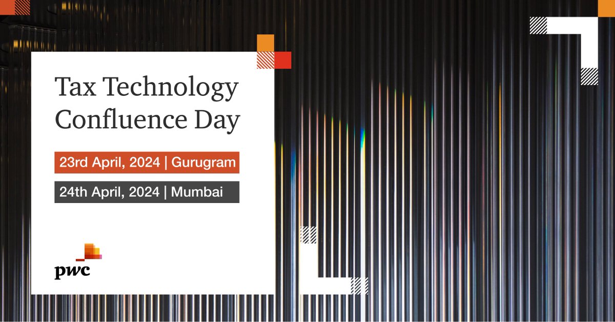 PwC India is thrilled to organise Tax Technology Confluence Day to explore how our @SAP Document and Reporting Compliance (DRC) and SAP Profitability and Performance Management (PaPM) capabilities are helping to modernise the tax function. #TogetherWeFuture