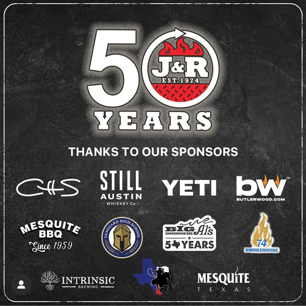 ButlerWoodInc's tweet photo. Who’s ready to party?!
This weekend join us as we help @JRManufacturing  celebrate 50 years of excellence in business! ButlerWood is proud to be a partner and sponsor of this celebratory event!
Come check out the J&R twst kitchen and all the other cool sponsor, pit masters, and partner brands that will be on sight! Good times and good food! See you in Mesquite, Texas on April 20th! 🔥🍻🎉