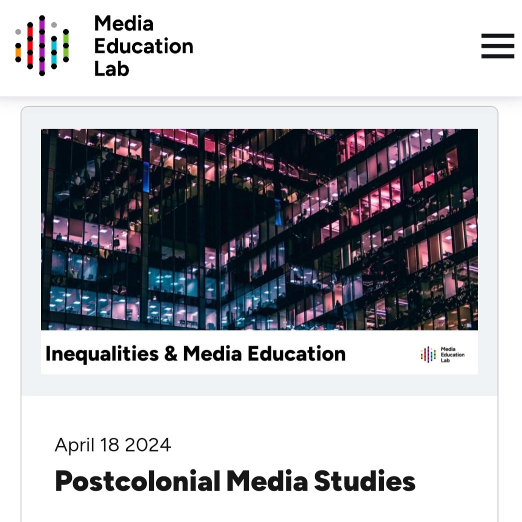 TODAY! 12 pm EST/ 4 pm UTC
In our final webinar in the Inequalities &amp; Media Education series, we discuss ‘Postcolonial Media Studies: Possibilities, Challenges &amp; Limits of an Emerging Discipline’ with speakers Prof. Radhika Parameswaran &amp; Dr Sangeet Kumar.
(1/2)