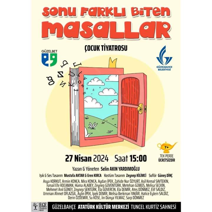 GuzelbahceI's tweet photo. 7 YAŞ VE ÜZERİ TÜM ÇOCUKLARIMIZ DAVETLİDİR. 
ÜCRETSİZ. 

27 NİSAN 2024, CUMARTESI 
SAAT : 15.00
GÜZELBAHÇE ATATÜRK KÜLTÜR MERKEZİ TUNCEL KURTİZ KONFERANS SALONU https://t.co/GiZiC7ajiL