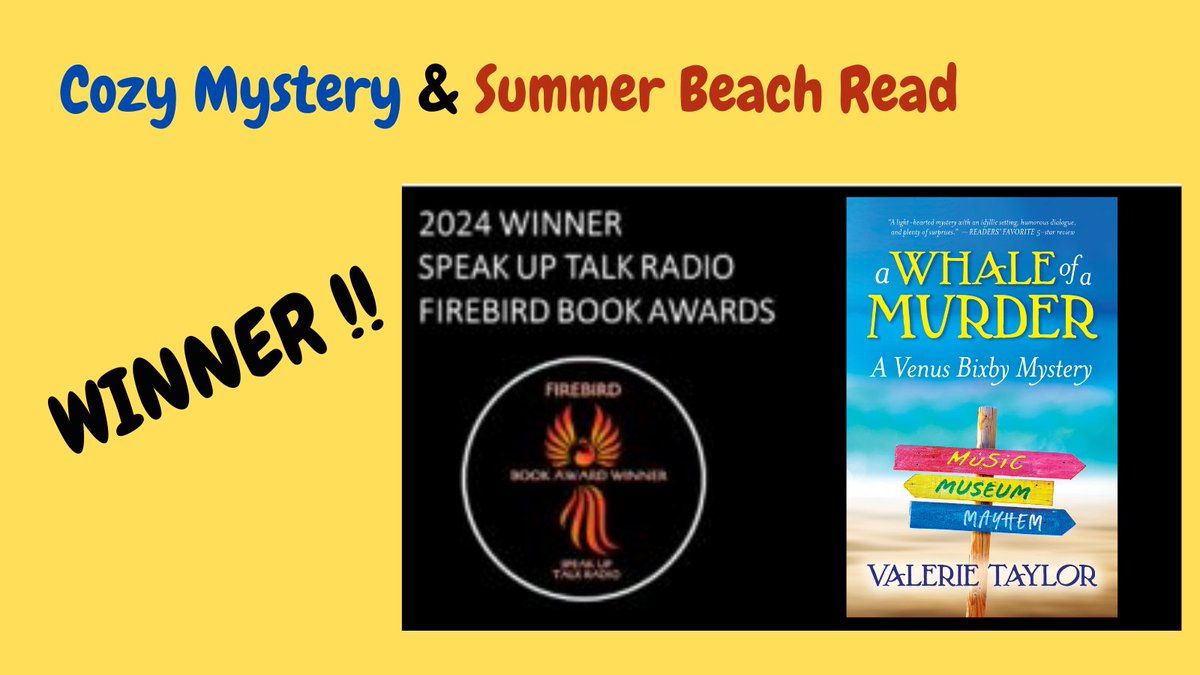 Ready for a new #cozymystery or #summerbeachread? So proud & excited for the @speakupradioh #firebirdbookawards! Get it today! #kindle #kindleunlimited #bookawards #booklover #mustread amzn.to/42YtYcZ