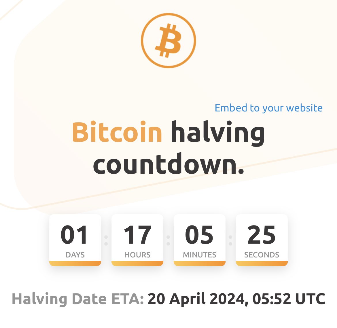anyzewski's tweet image. BTC halving soon ….