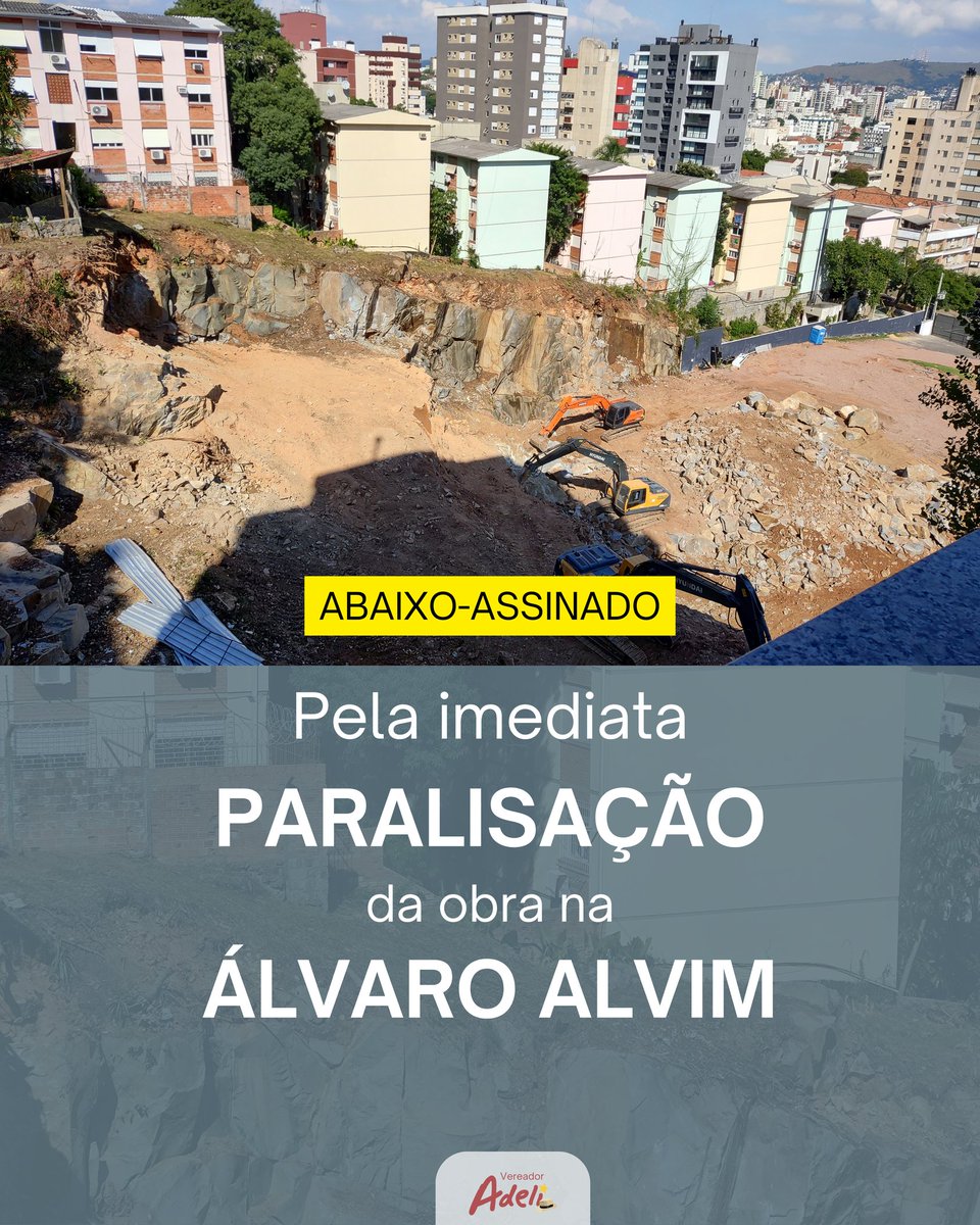 AdeliSell's tweet photo. Estamos organizando um abaixo-assinado pela imediata suspensão da obra na Álvaro Alvim, que tem preocupado os moradores do bairro Rio Branco. Valos levar à Prefeitura e queremos contar com o teu apoio. ASSINE no link abaixo ⬇️

https://t.co/zIUg8MfEyn https://t.co/w2GomvfecI