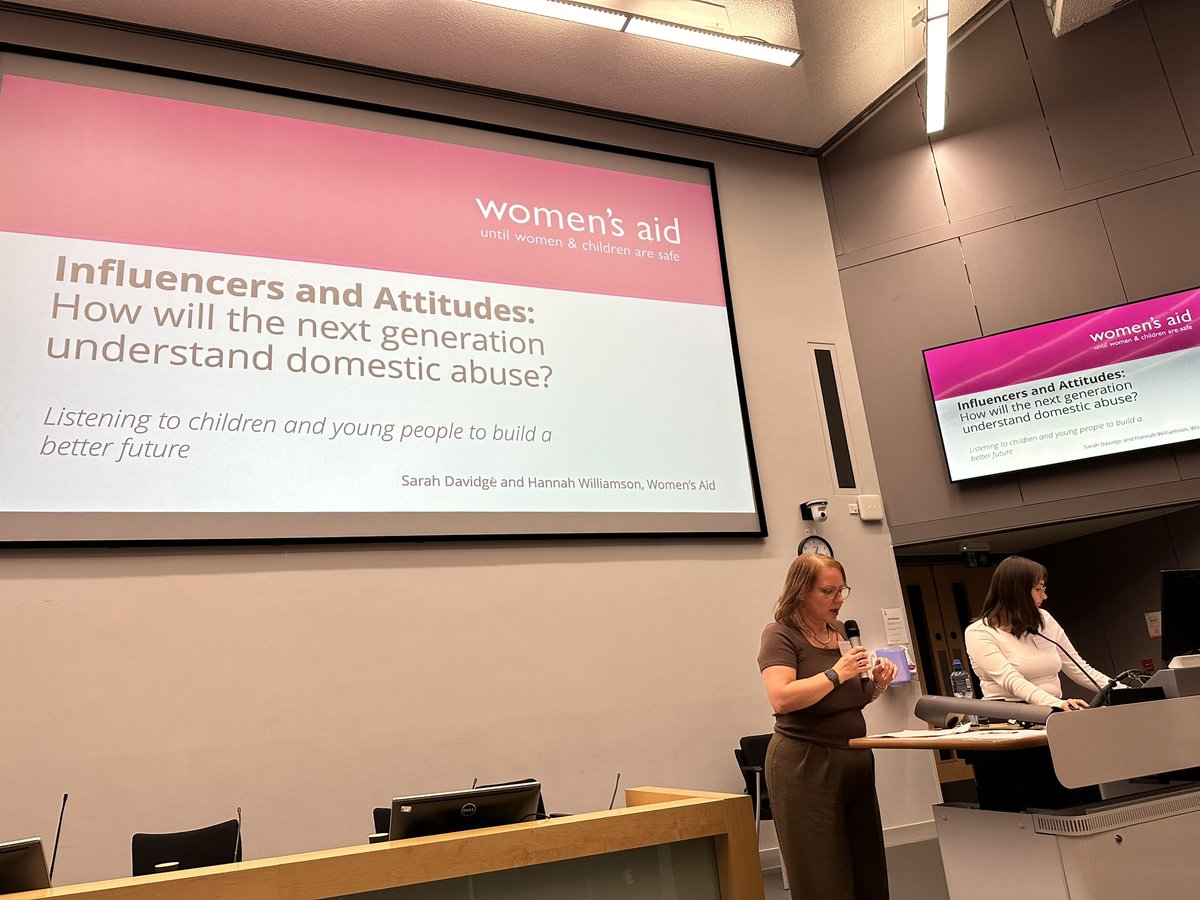 Excellent update from Hannah Williams & Sarah Davidage from @womensaid on their research into how the next generation will understand domestic abuse. You can read the report here: womensaid.org.uk/influencers-an… #VISIONADA2024