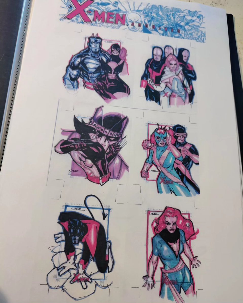 UkoSmith's tweet photo. Here are some X-Men Archives card set done awhile ago #art #artiste #artist #sketchcards #xmen #marvelcomics #copicmarkers #mutants #originalxmen #cyclops #marvelgirl #iceman #havok #angelxmen #thebeast #originalart #uncannyxmen #xmenarchives #xmen97 #stanlee #jackkirby https://t.co/L4z1CJn35R