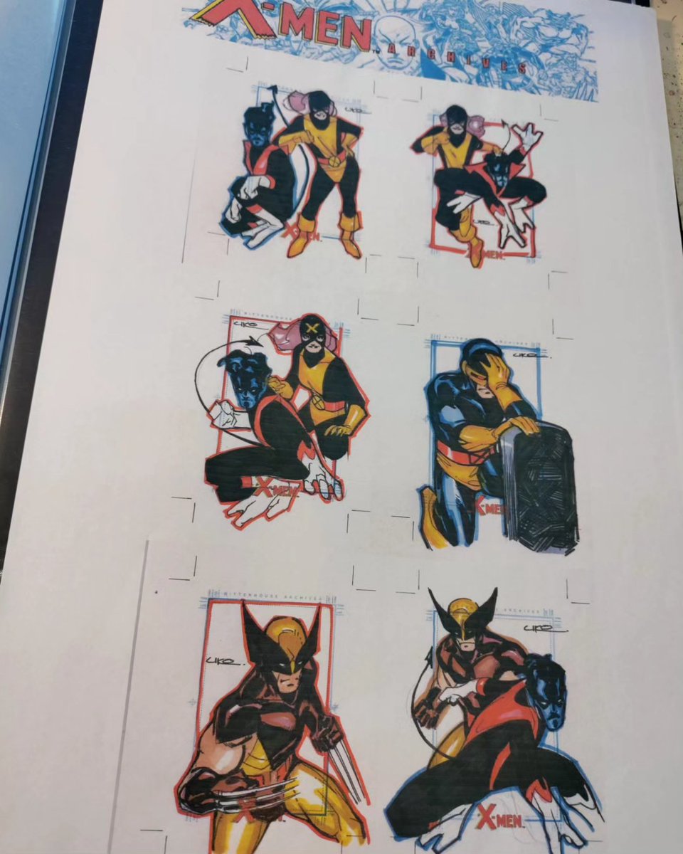 UkoSmith's tweet photo. Here are some X-Men Archives card set done awhile ago #art #artiste #artist #sketchcards #xmen #marvelcomics #copicmarkers #mutants #originalxmen #cyclops #marvelgirl #iceman #havok #angelxmen #thebeast #originalart #uncannyxmen #xmenarchives #xmen97 #stanlee #jackkirby https://t.co/L4z1CJn35R