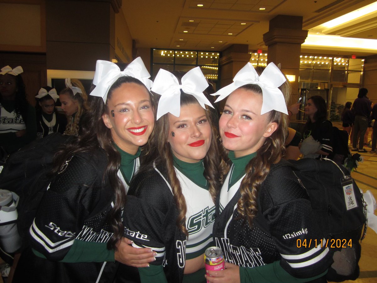 glameselle's tweet photo. We would like to say thank you to the Michigan State All-Girl Competitive Cheer Team for allowing us to be their official lipstick sponsor for #NCANationals this year! Congratulations on your placement, beauties!💋
#msuallgirl #ncanationals #msustrong  #cheermakeup #glameselle https://t.co/mOmWIJQpMB