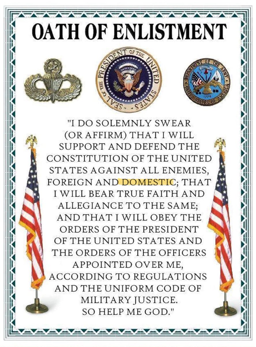 GracieRose's tweet photo. @online_shogun 🚨Defend the Constitution🚨🇺🇸

When the laws of the land breaks the laws of the land-Democratic &amp; Commander in Chief 

Why hasent the military stepped in at this point , 🇺🇸What happened to the Oath of Enlistment https://t.co/6edcChqJBv