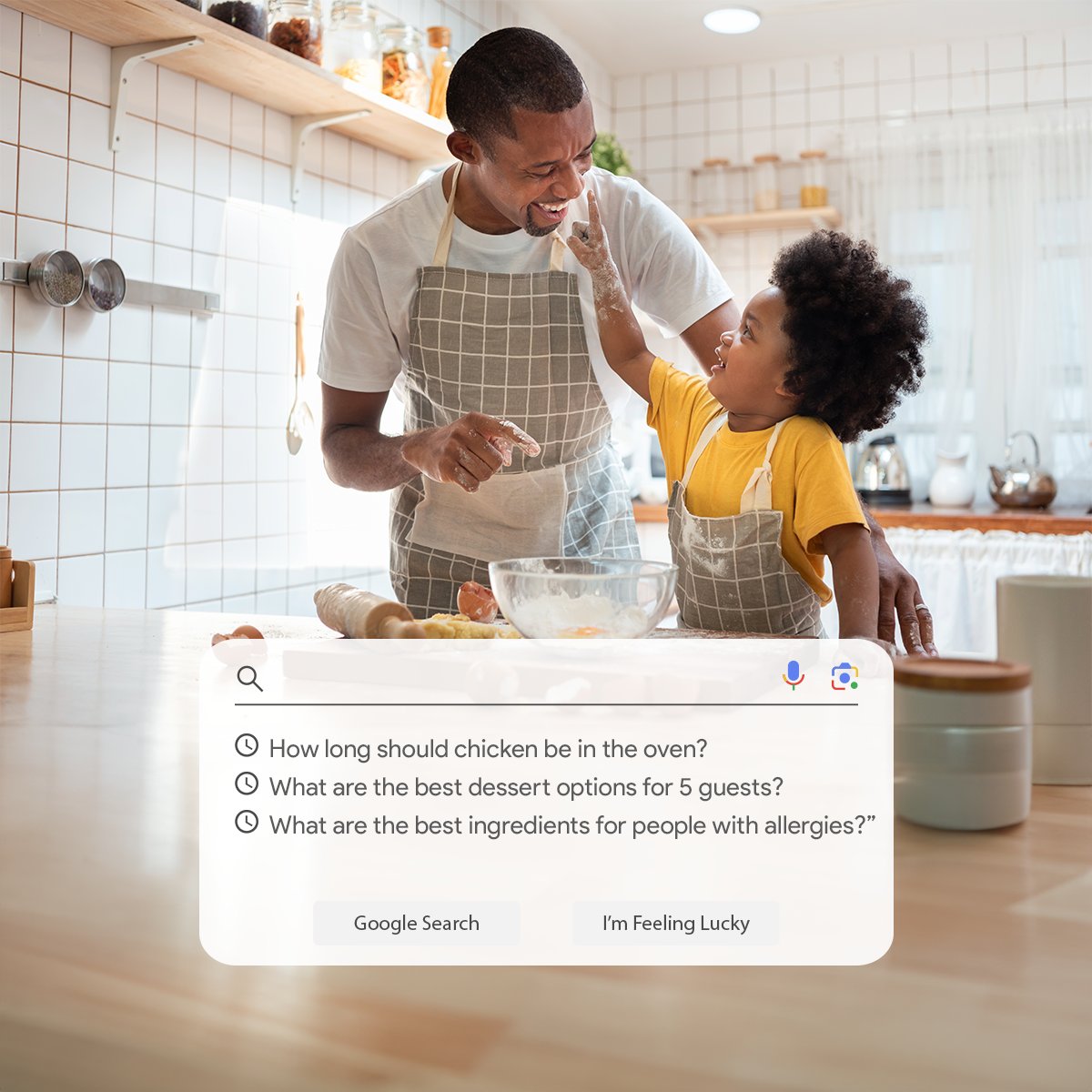 googleafrica's tweet image. Cooking disaster averted! ‍  Stuck mid-recipe with greasy fingers? No problem! Ask #GoogleAssistant to convert measurements, set timers, or even find recipe substitutions.