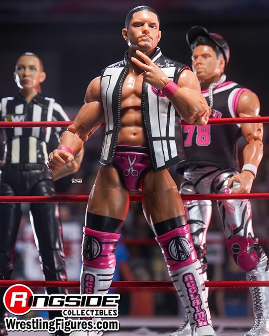 A look at the Acclaimed! #theacclaimed #aew #bowens #gunn #caster #aewdynamite #ringsidecollectibles #ringsidexclusive #actionfigures #figurecollection #figurephotography #fyp #foru