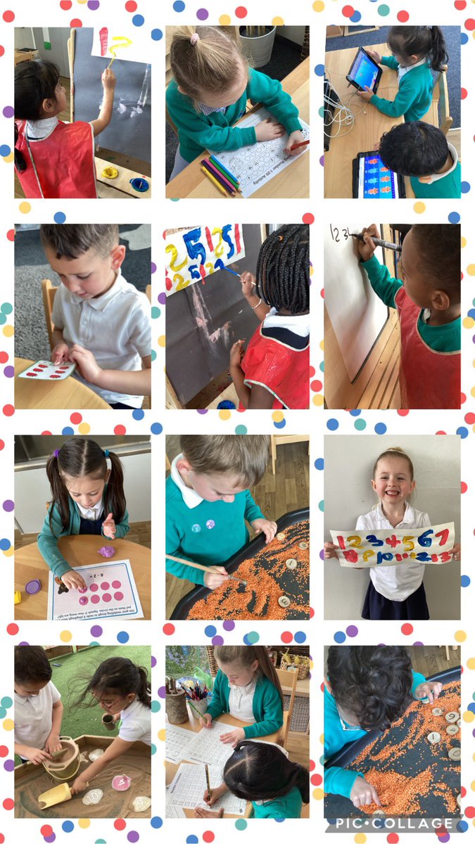 Dosbarth Rose and Dosbarth Daisy have had a busy day practising their number recognition and number formation in the Enhanced Provision areas. #MPSRose #MPSDaisy