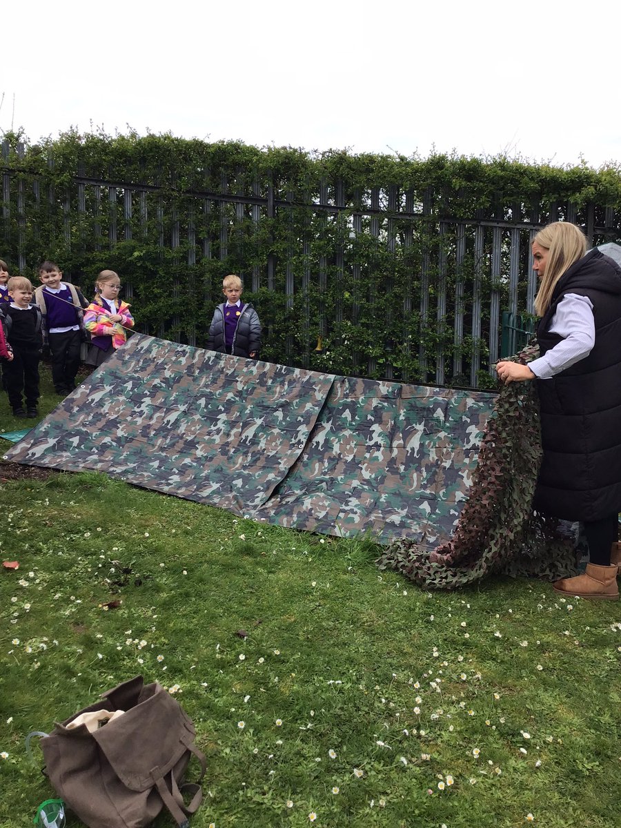 The children in Eyfs enjoyed making a den with Miss Lee today. #Forestschool