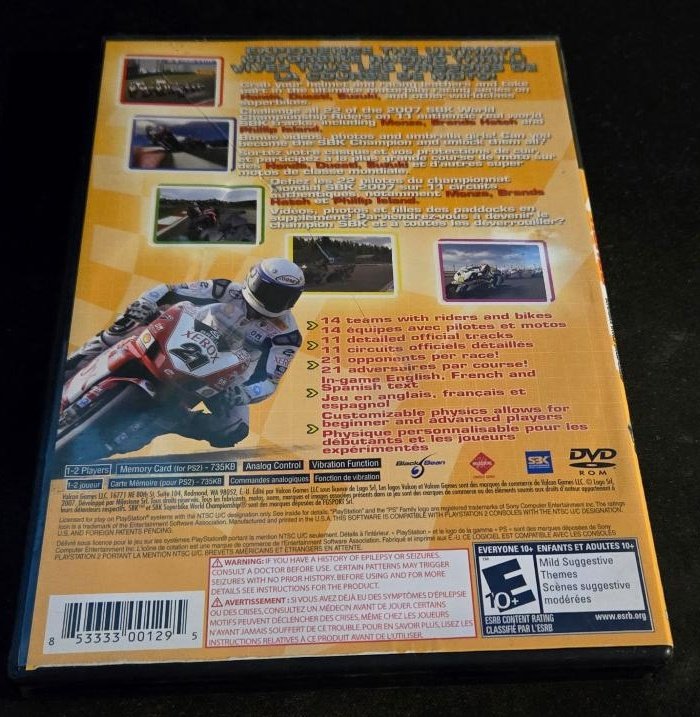 Hannspree Ten Kate Honda: SBK Superbike World Championship for the Sony PlayStation 2 (PS2). 🏍

#retro #retrogame #retrogames #retrogamer #retrogamers #retrogaming #retrogaminglife #sony #PlayStation #PlayStation1 #PlayStation2 #PlayStation3 #PlayStation4 #playstation5 #psp