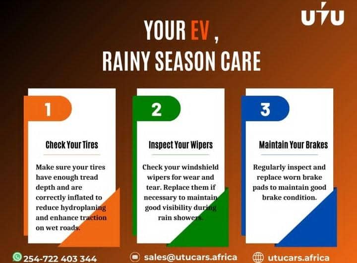 Drive through the rainy season with confidence! Follow these tips to keep your EV running smoothly in wet weather. #EVcare #RainySeasonMaintenance'