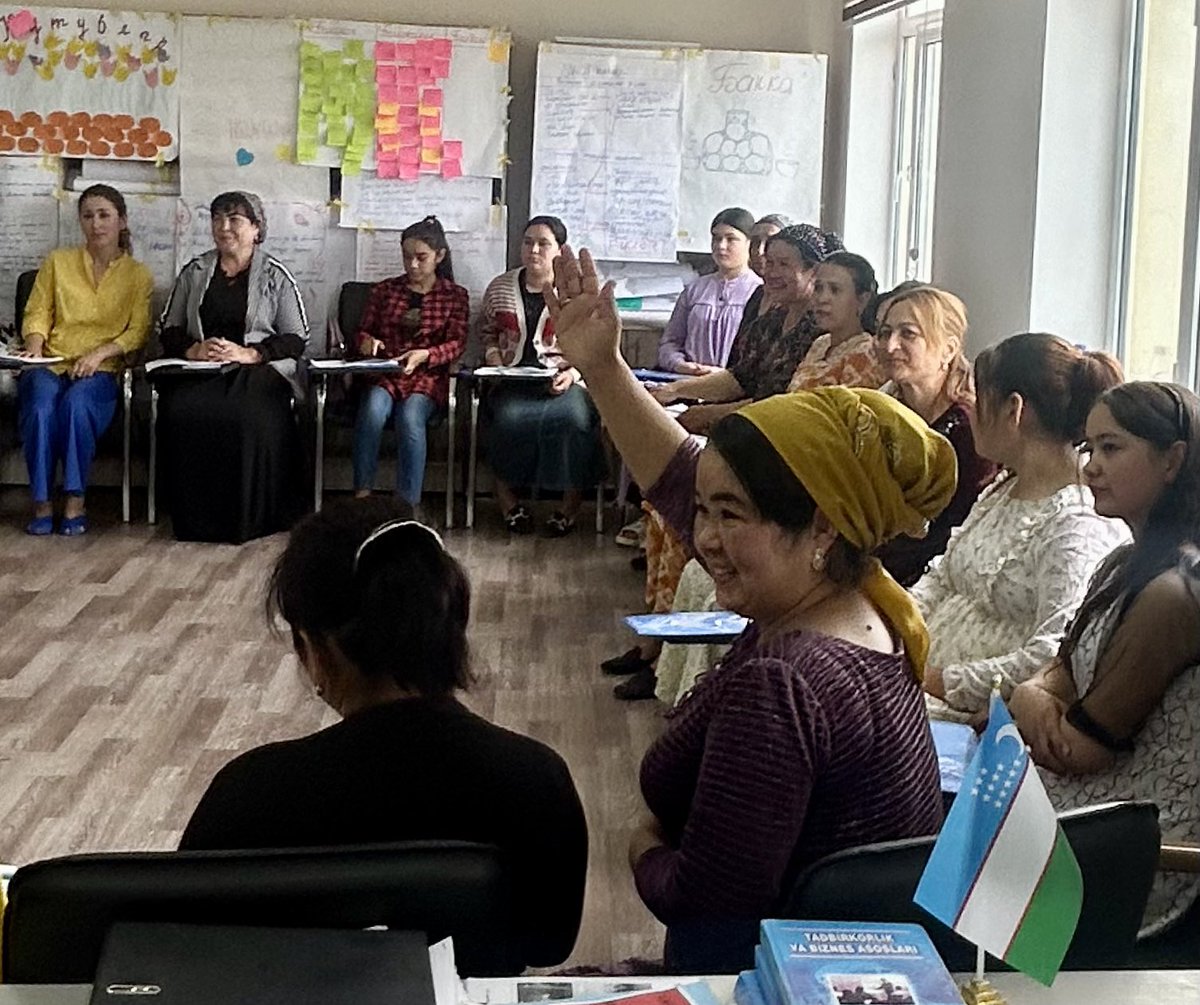 marina_novi_'s tweet image. In the Angor Monocenter in Surxondaryo Region #SSPS project of the @WorldBankECA is supporting entrepreneurship skills training, this time there is an all-female group. More than 10,000 people across 🇺🇿 have completed the course since 2022.