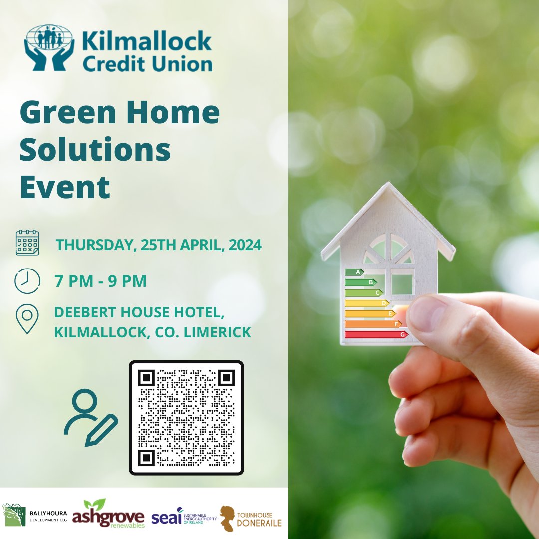 Ballyhoura Development CLG (@ballyhouradev) on Twitter photo š¢ Green Home Solutions Event š¢
šļø April 25, 2024 | 7-9 PM
š <a href="/DeebertHseHotel/">Deebert House Hotel</a>, Kilmallock
Join <a href="/KilmallockCU/">Kilmallock CU</a> for a free info evening on #sustainablehomesolutions with experts from <a href="/AshgroveIreland/">Ashgrove Renewables</a> <a href="/SEAI_ie/">SEAI</a> <a href="/MyraRyall1/">Townhouse Doneraile</a>.
Register: t.ly/TS05B
#GreenHomeSolutions š¢ Green Home Solutions Event š¢
šļø April 25, 2024 | 7-9 PM
š <a href="/DeebertHseHotel/">Deebert House Hotel</a>, Kilmallock
Join <a href="/KilmallockCU/">Kilmallock CU</a> for a free info evening on #sustainablehomesolutions with experts from <a href="/AshgroveIreland/">Ashgrove Renewables</a> <a href="/SEAI_ie/">SEAI</a> <a href="/MyraRyall1/">Townhouse Doneraile</a>.
Register: t.ly/TS05B
#GreenHomeSolutions