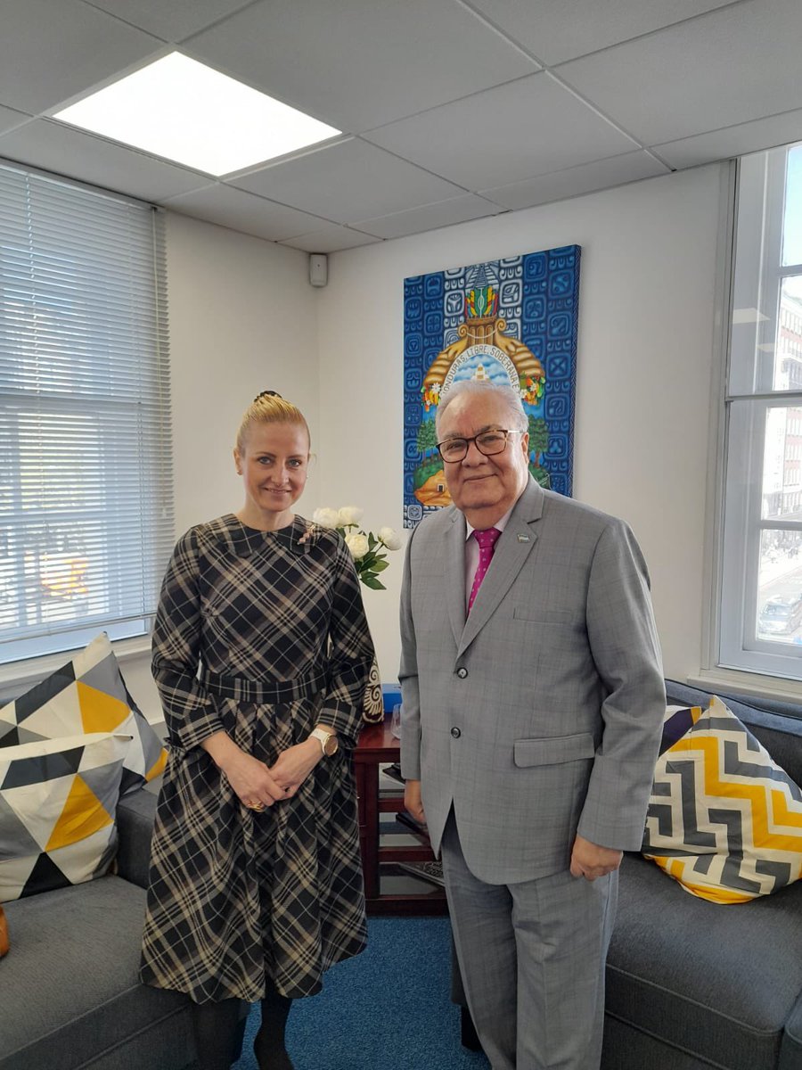 romero_m1's tweet photo. As Dean of the Diplomatic Corps in the UK, it was very pleasant to receive HE Katerine Stavreska, the new Ambassador of North Macedonia with great experience in NATO and international Defense. We wish you much success. https://t.co/H9I2qjSXMu