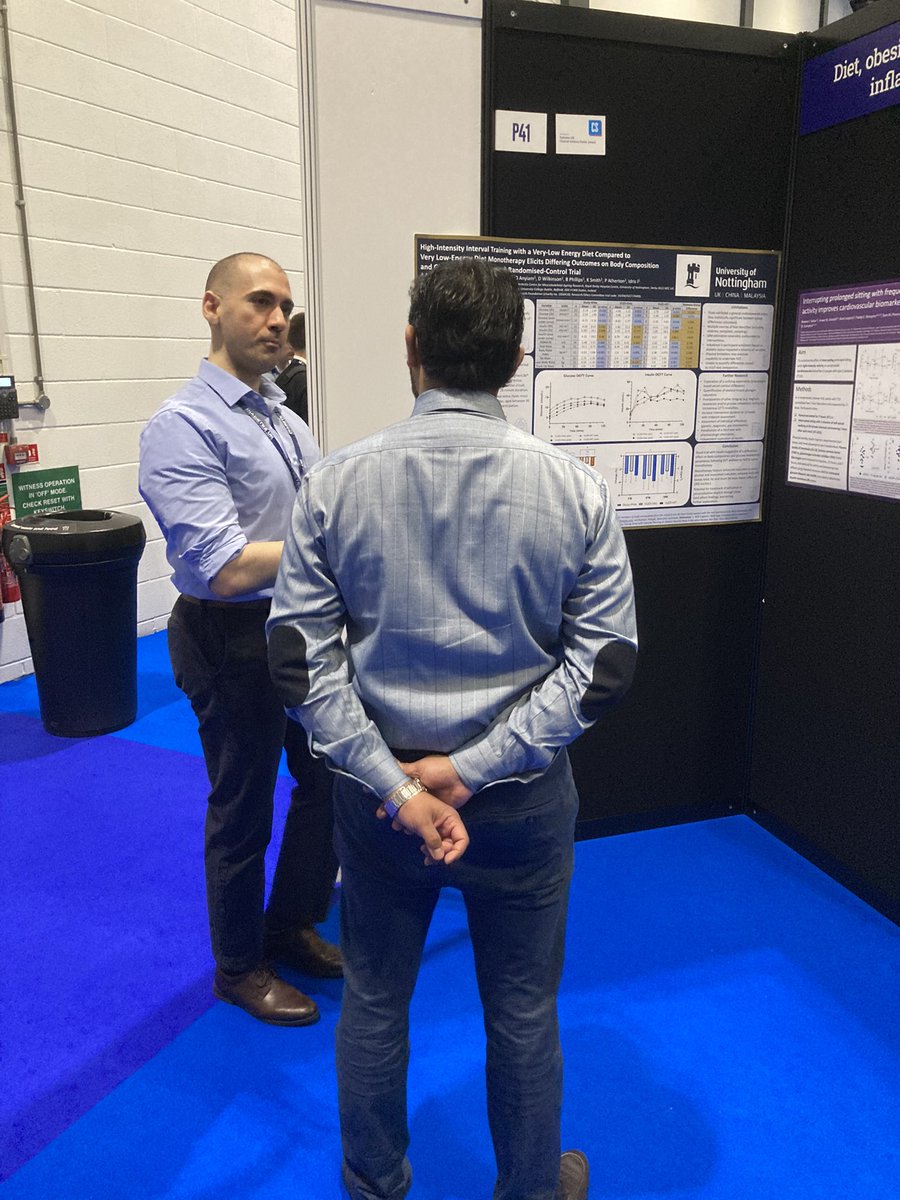 Our PhD student Dr Arash Ardavani presenting our preliminary data on metabolic outcomes following VLCD with or without high intensity training at #DUK @MedicineUoN @UHDBDiabEndo funded by @NNUKRF