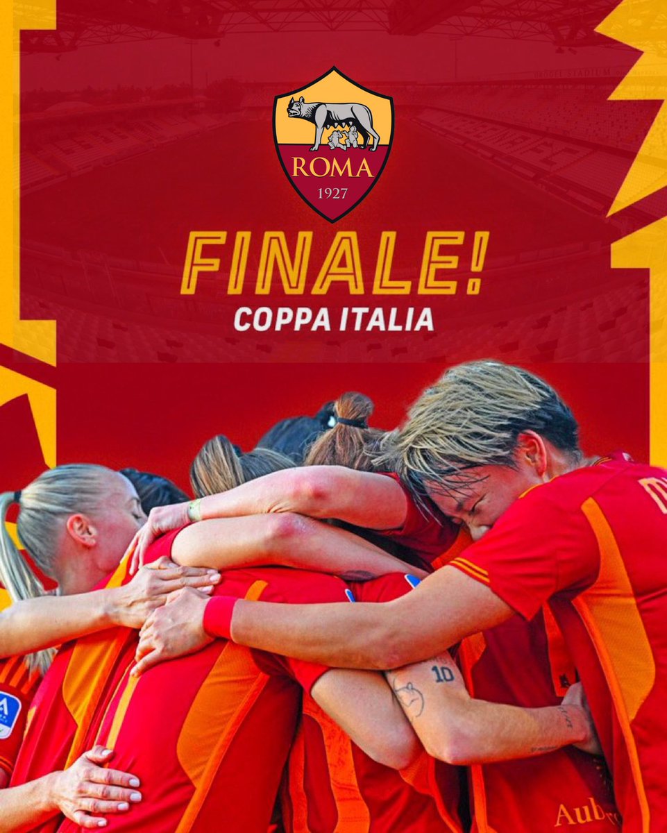 Coppa Italia final details confirmed! 🏆🇮🇹 

🗓️ Friday 24 May (21:30 CEST)
📌 Stadio Dino Manuzzi, Cesena 

#ASRomaWomen