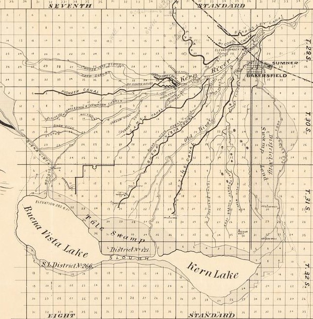 CAlowdown's tweet image. The Kern River Delta in 1877. The Bellevue Weir was already diverting water into the Pioneer Canal at this time.
#Bakersfield #KernRiver #BringBackTheKern #water #fish #habitat