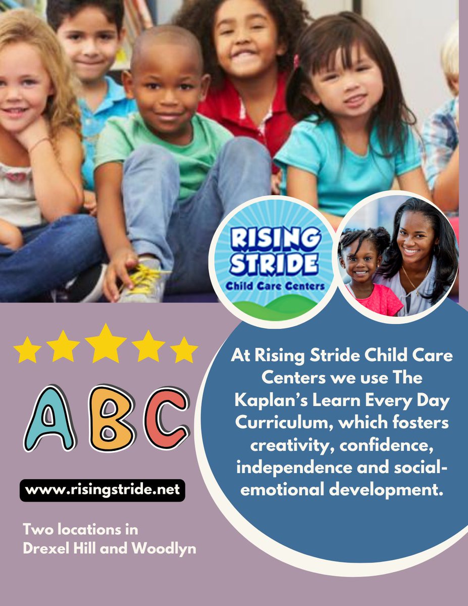 Our child care centers are designed to foster creativity, curiosity, and a love for learning in children from Infant to Pre-K. Visit us today at risingstride.net and give your child the gift of a bright future. #qualitychildcare #preschool 
#toddler #ChildCareCenter