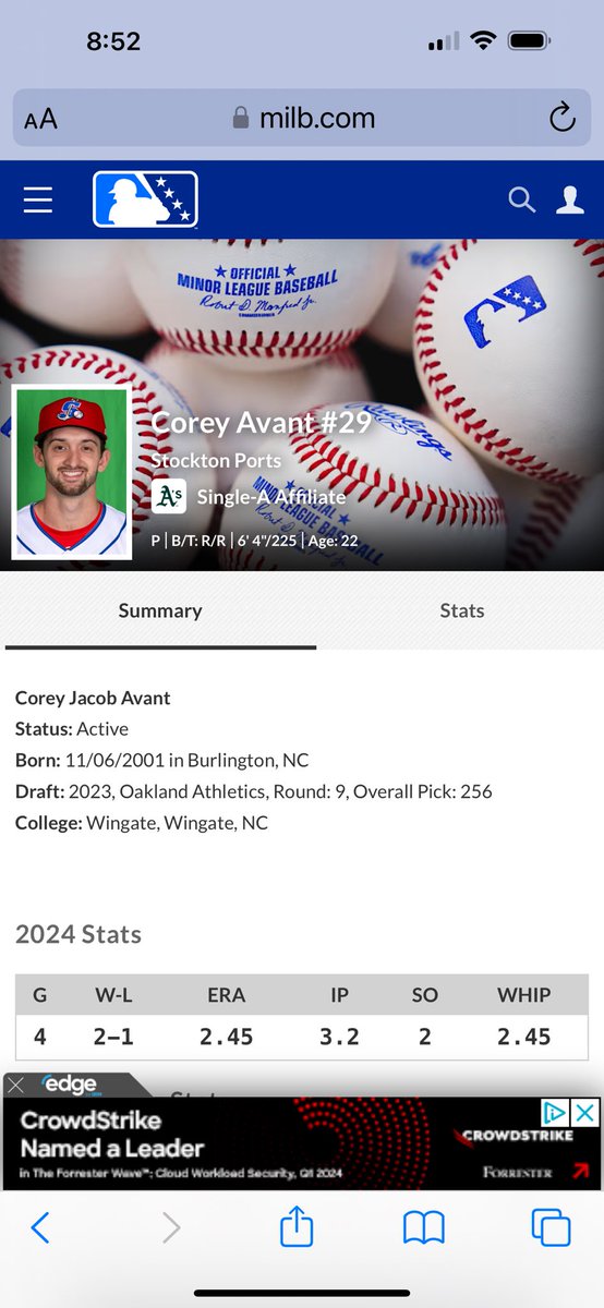 SCSportsReport's tweet photo. Pulling for my friend @coreyavant16 who is off to a good start in the @Athletics minor league system

@SVHS_Athletics1 alum https://t.co/VwTDz8v5eh