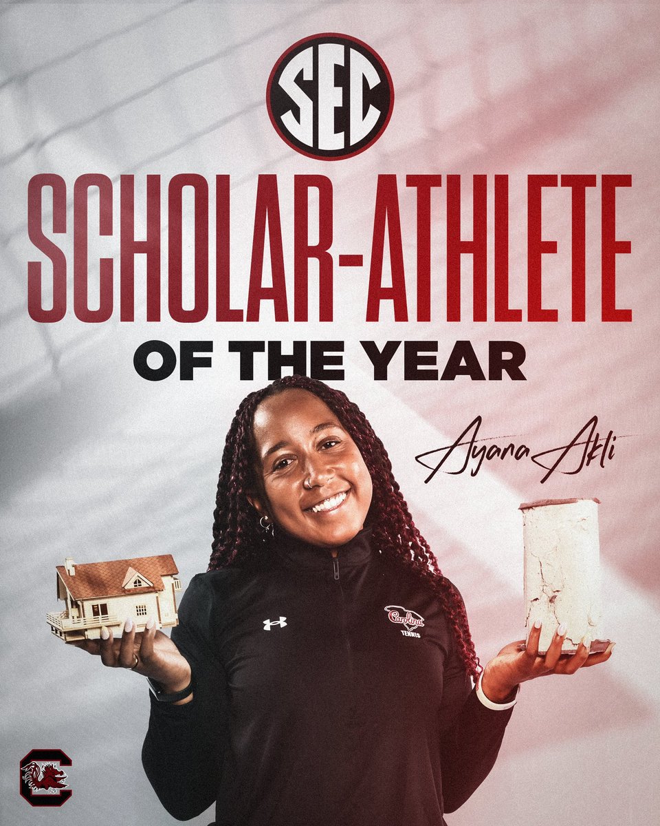 Kicking off the tournament with a program first! @yana_aca is the 2024 SEC Scholar-Athlete of the Year! 🤙