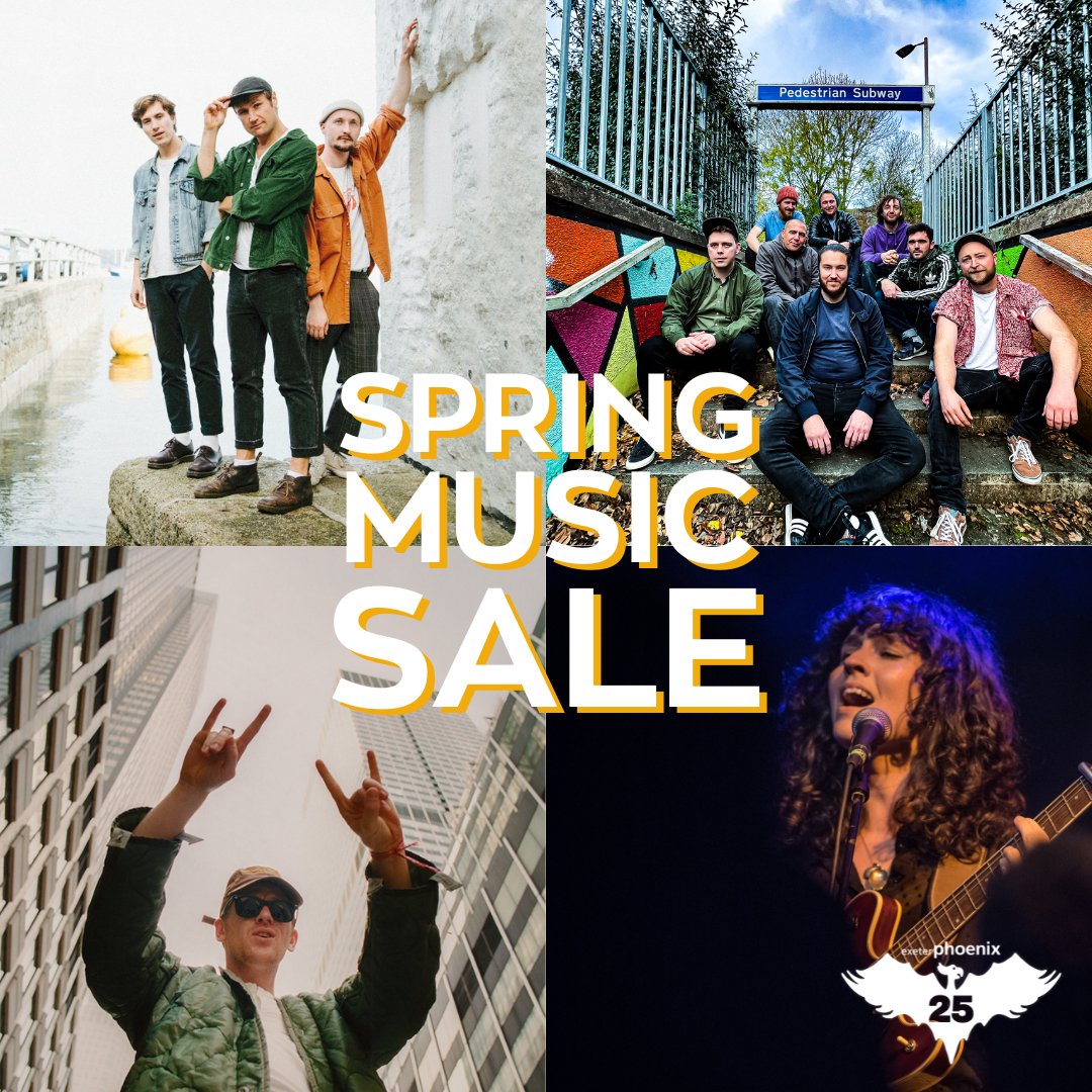 Did somebody say Spring Music Sale? 📣 For 1 week only (or until sellout), we are offering discounted tickets to a few of our upcoming gigs! 🥳 Tickets are very limited so get in quick… Look out for gigs marked '🌸SPRING MUSIC SALE🌸' at exeterphoenix.org.uk/genre/music/