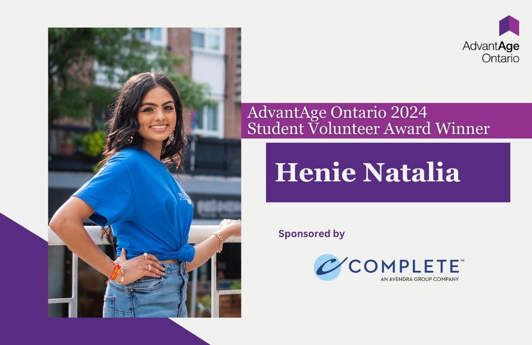 AdvantAgeOnt's tweet photo. Volunteers play a crucial role in senior care, and we are delighted to acknowledge Henie Natalia and Eliana Esaki with our Student Volunteer Award. Their dedication reflects a promising future for senior care. #ASC2024 @LisaLevin1 #CompletePurchasingServices https://t.co/fA9Ivq5enU