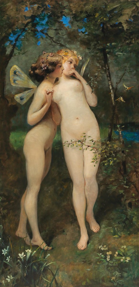 Two Elves by John Quincy Adams (Late 19th - Early 20th Century)