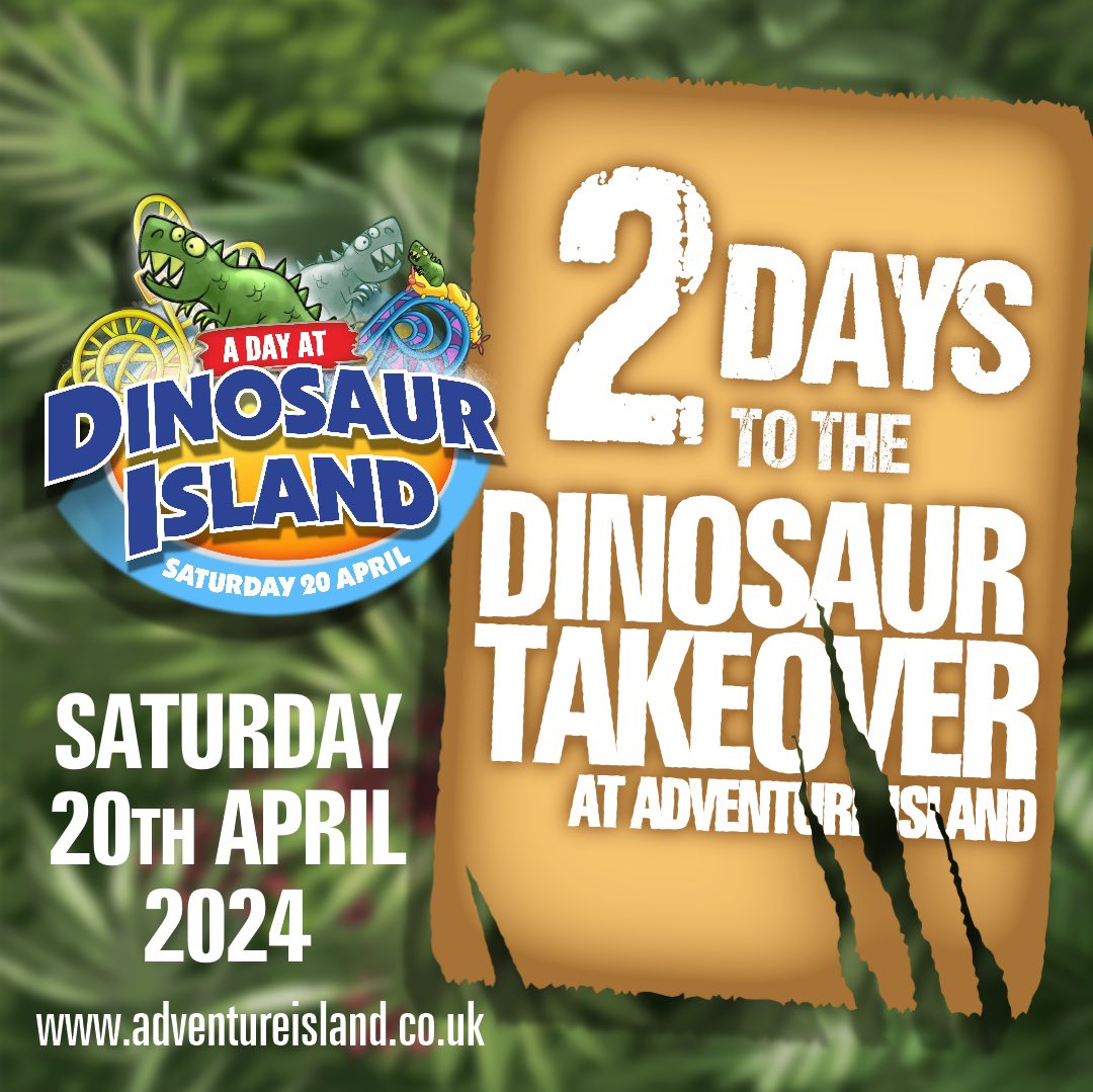 ONLY 2 DAYS TO GO 🦖🥳 Get ready for a Dinosaur Takeover at Adventure Island where you can meet the giants of the past from 12pm-5:30pm 🦕 No need to book, just come along! #DinoTakeover #SouthendOnSea #EssexDaysOut #VisitEssex