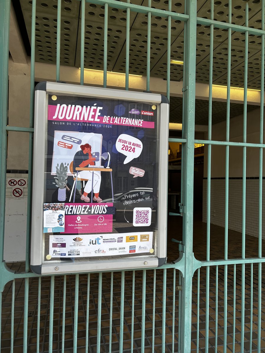 🔴 Nous sommes présents jusque 18h pour vous renseigner sur l'#alternance avec nos collègues @FacSESG, @SCIENCES_URCA, @SEIPMissionIP, @RccIut et @OpcoAtlas aux Halles du Boulingrin à @VilledeReims