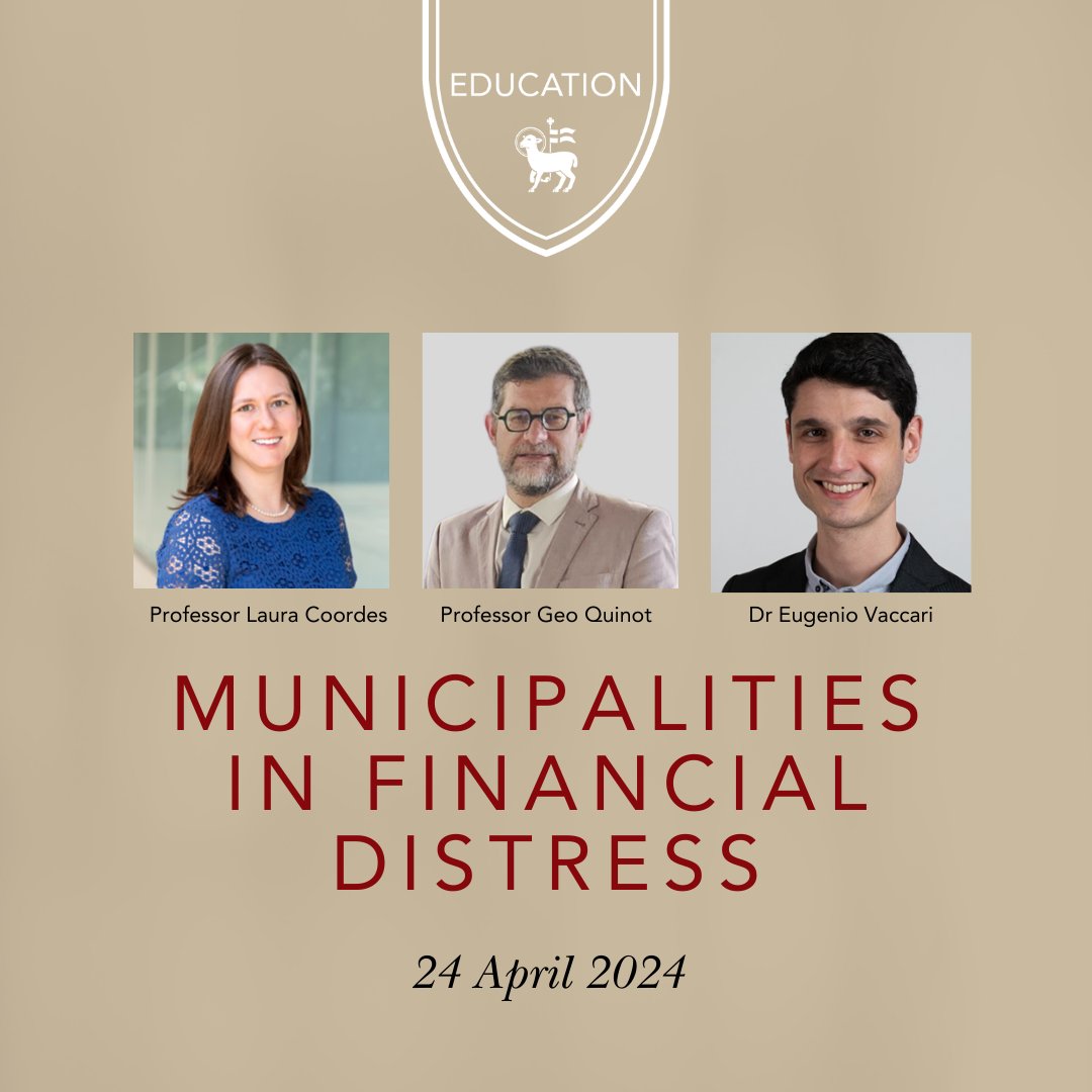 Join our panel of Academics to discuss the largely unexplored area of the treatment of local public entities, on 24 April. Book your tickets here loom.ly/pxv--2g