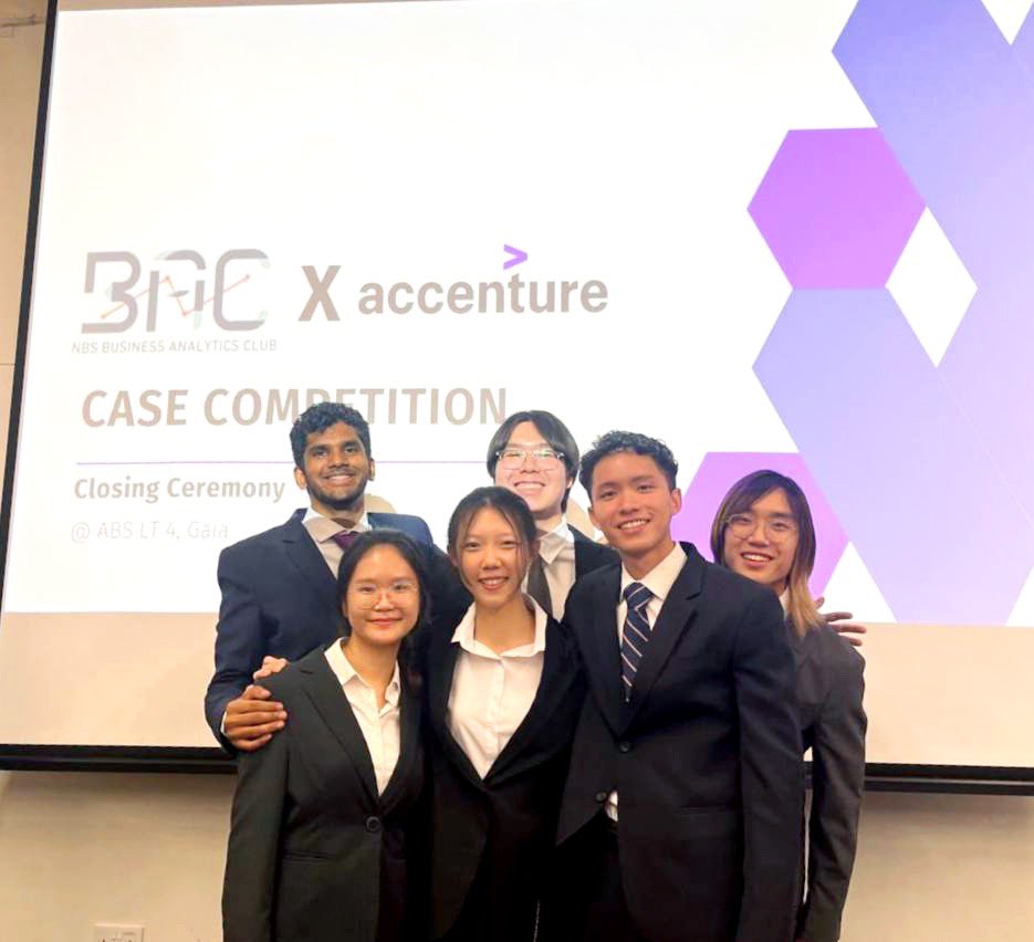 Congrats to a team of #NTUsg Renaissance Engineering Programme students for winning the Nanyang Business School's Business Analytics Club X Accenture Case Competition 2024. Their proposal of a robust #decarbonisation strategy for their client company impressed judges for its