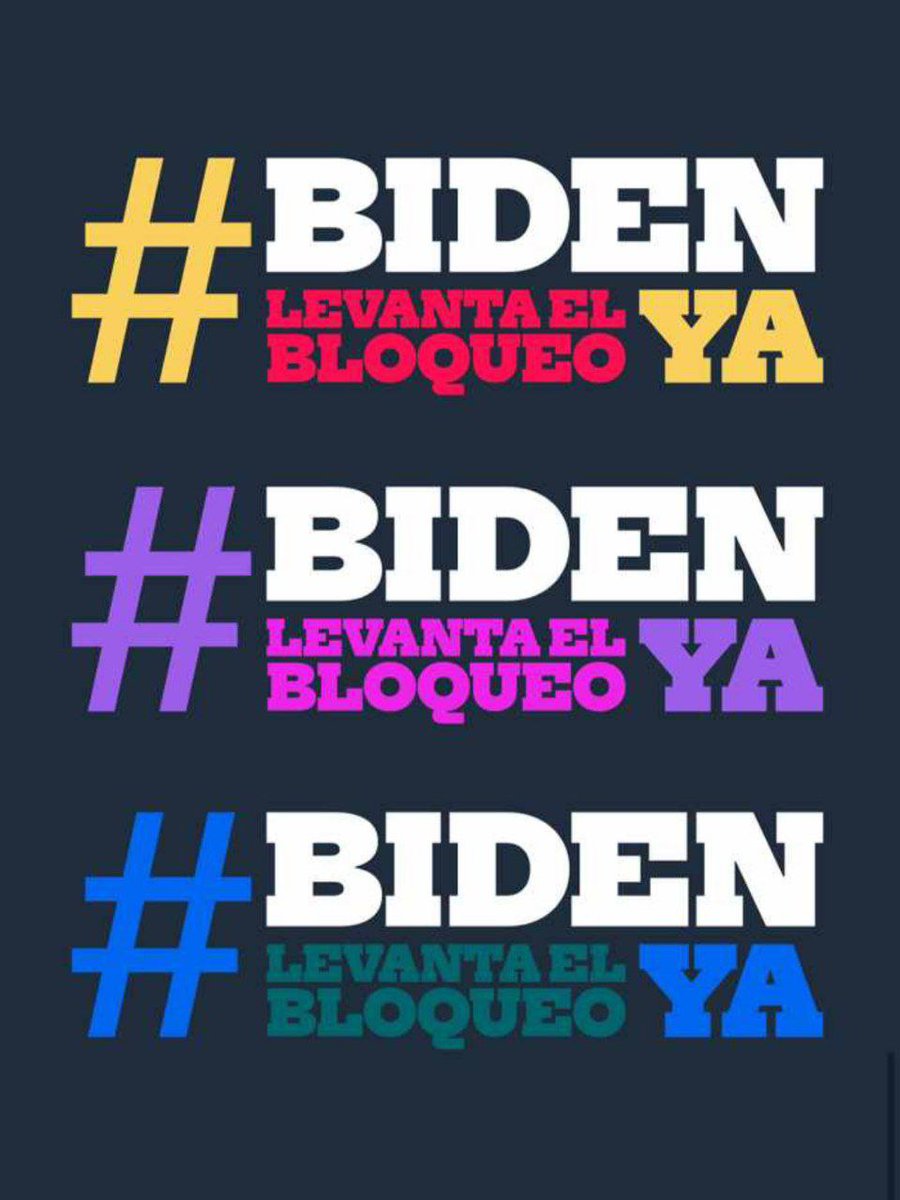 Es un reclamo mundial. #BidenLevantaElBloqueoYa #Cuba #Venezuela #DeZurdaTeam