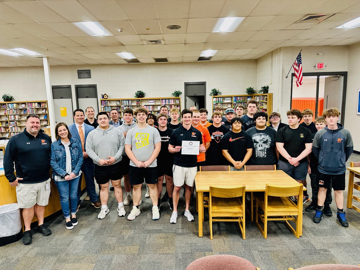 At this month's Board of Education meeting, we recognized Coach Nick Micetich and the Strength & Conditioning program for earning the distinction 'Program of Excellence'. We are incredibly proud and appreciate their dedication to the program and MCHS. #mchsproud