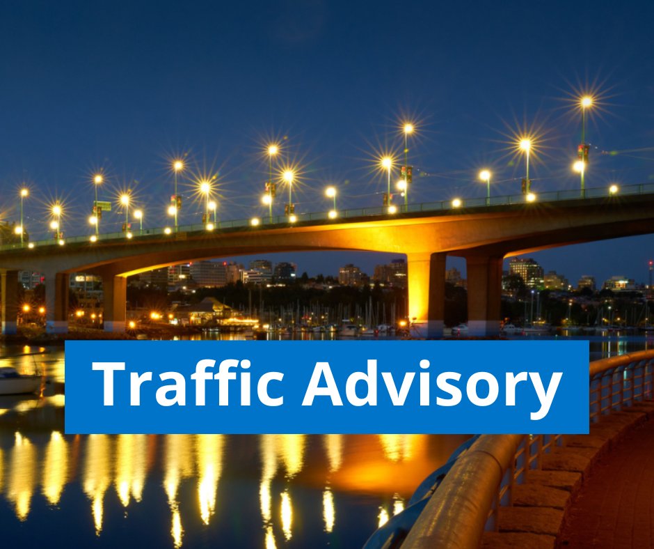 ⚠️ TRAFFIC ALERT:  Cambie bridge closed tonight from 7pm – 6 am for filming 📽️.

🚌 Transit will be rerouted. 
 
🚗🚶‍♀️🚲 Drivers, pedestrians & cyclists looking to travel to/from downtown should use alternate routes. 

Expect delays & plan ahead.
#VanTraffic