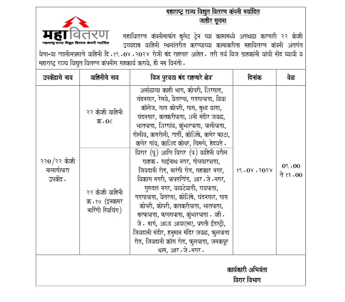 MAHAVITARAN VIRAR DIVISION tweet media