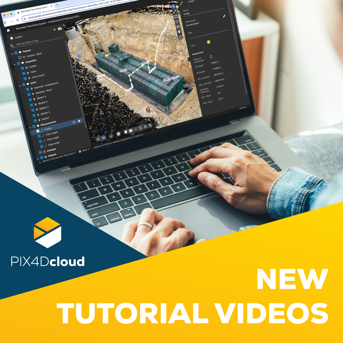 📽️ Dive deeper into #PIX4Dcloud with our new video tutorials! ☁️ Learn how to: ▶️ Compare as-built to design with DXF and IFC files ▶️ Compare data sets ▶️ Generate annotation reports, and more!! Check them out here: hubs.li/Q02t7Mk-0 #DXF #IFC #construction #Pix4D