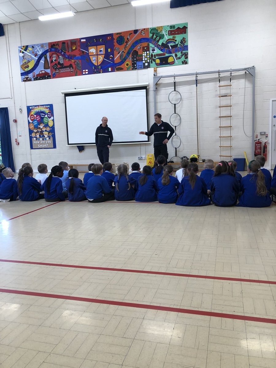We were very lucky to have some visitors from <a href="/CheshireFire/">Cheshire Fire and Rescue Service</a> to teach us all about fire safety 🚒 Thank you!