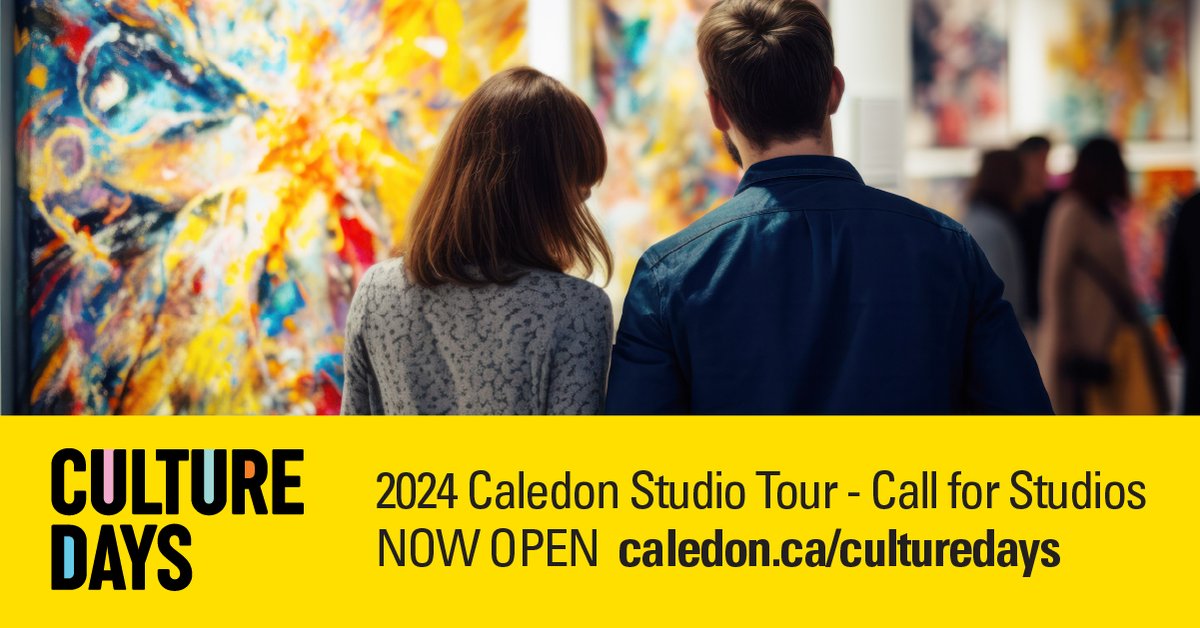 Help us celebrate the vital role of art and culture in our community for Caledon Culture Days! Art studios, galleries, and artists are invited to participate in our inaugural Caledon Studio Tour happening this September. Learn more: caledon.ca/culturedays