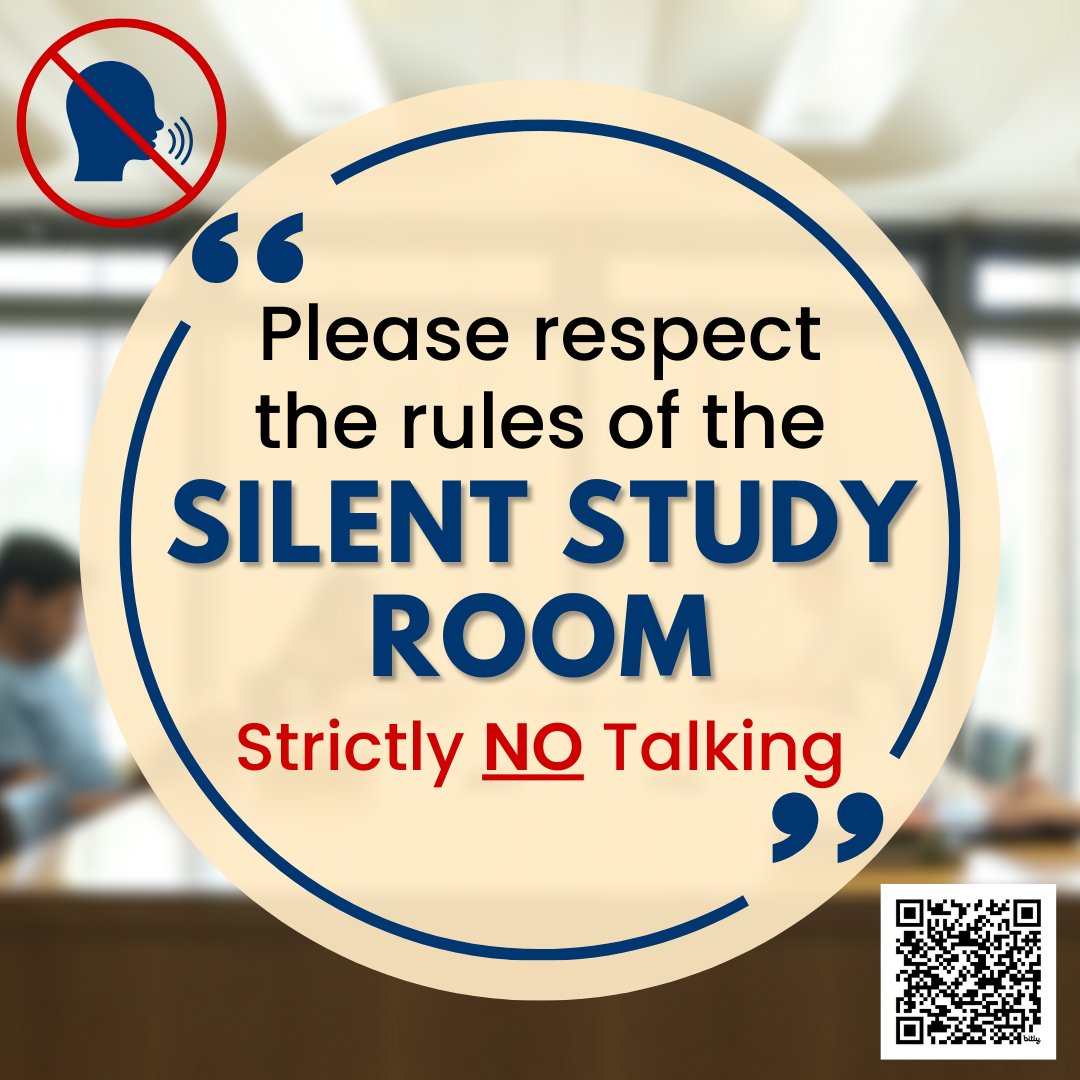 library_MU's tweet image. Please respect the rules of the Silent Study Room. The room is only for SILENT study. For access: bit.ly/SilentStudyAcc…  #silentstudy #libraryrespect #libraryrules